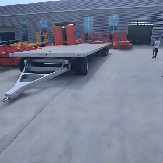 Remorque à timon de remorque à plat à 2 essieux à vendre