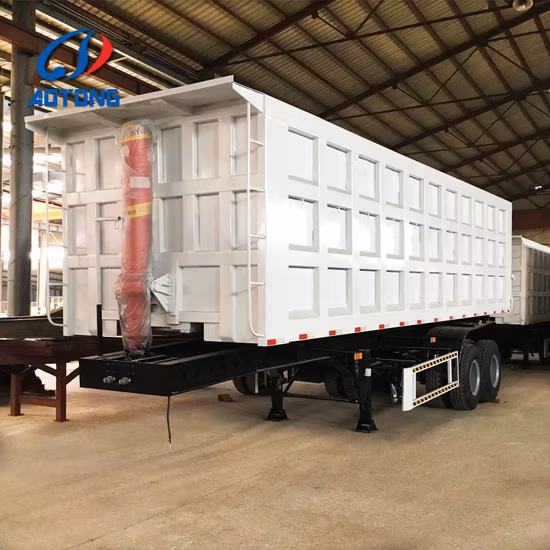 La Chine 3 essieux 4 essieux 20 tonnes 30 tonnes 100 tonnes extrémité du vérin arrière benne basculante benne basculante camion tracteur semi-remorque