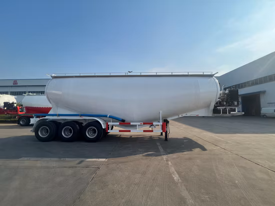 Semi-remorque de réservoir de silo de ciment en vrac à 2 essieux