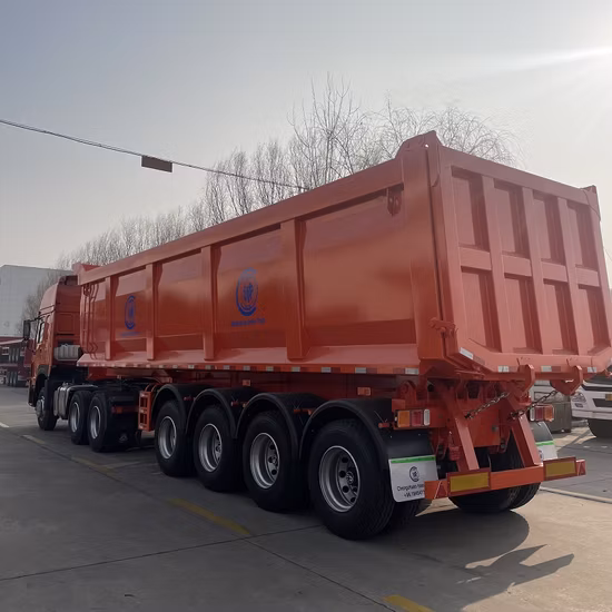 prix d'usine 4 essieux remorque à benne basculante semi-remorque benne basculante remorque de camion à benne basculante