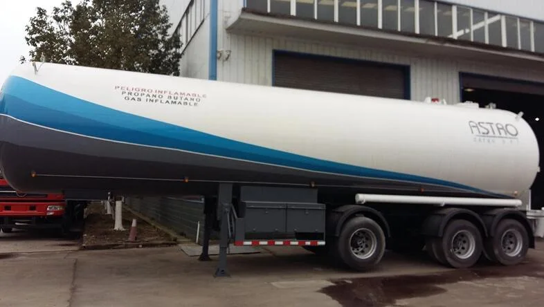 56cbm 15000 Gallon Lp Gas Propane Delivery Truck Semi Trailer Camion for Chile Bolivia