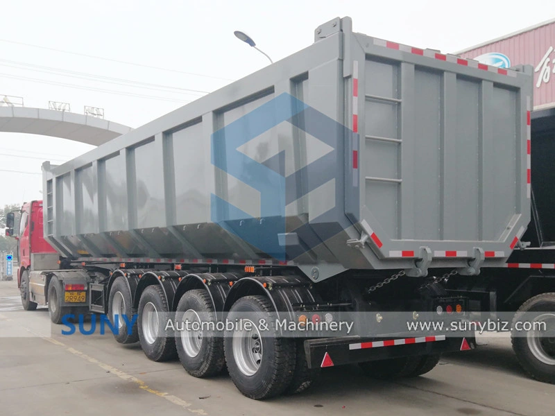 China Good Quality U-Shaped End Rear Tipper Dumper Dump Semi Truck Trailer Manufacturers