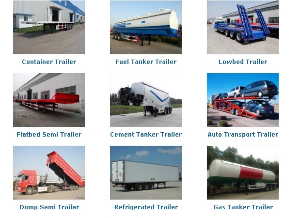 3 Axle 40tons Heavy Duty Truck Full Trailer