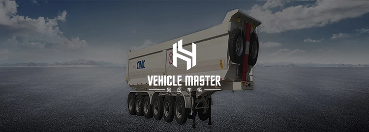 Vehicle Master China Factory Supply 40cubic Meter Side Rear End Dump Dumper V U Shape Tipper Semi Truck Trailers