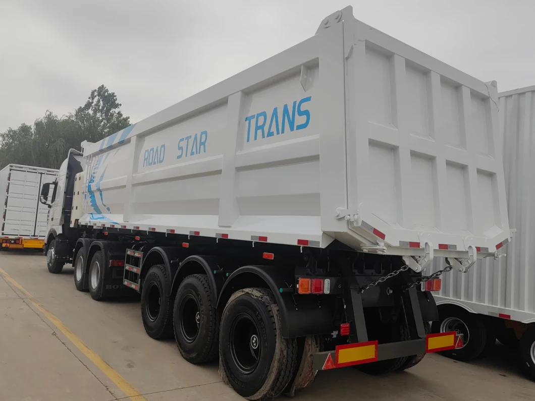 Vehicle Master Customized 2/3/4 Axle Heavy Duty 35/40/45 Cbm U-Type Tipper Cargo Trailer 60 Tons Dump Truck End Rear Dumper Semi Trailer