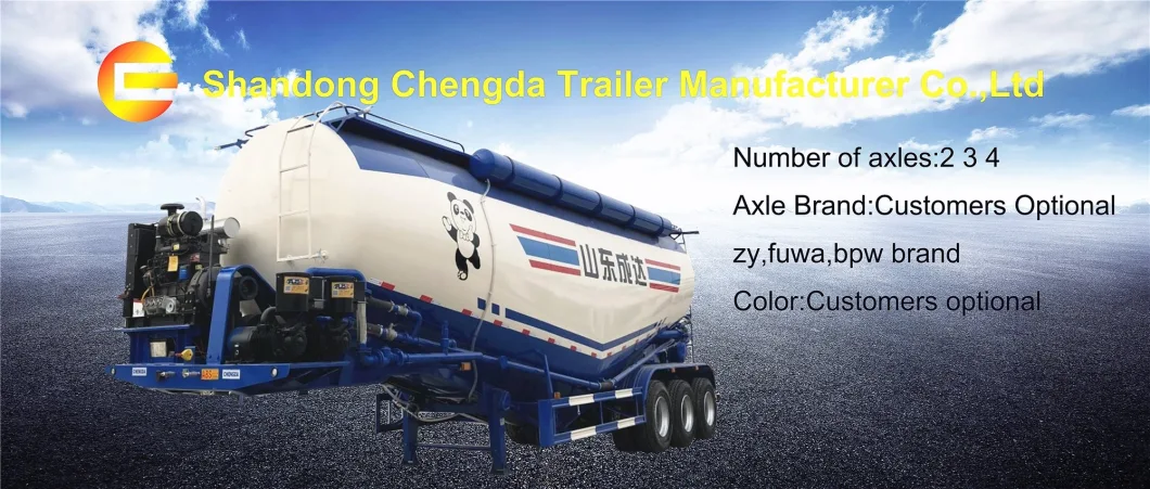 3 Axles 30cbm 35cbm Cubic Meter Cement Silo Tanker Trailer for Kenya