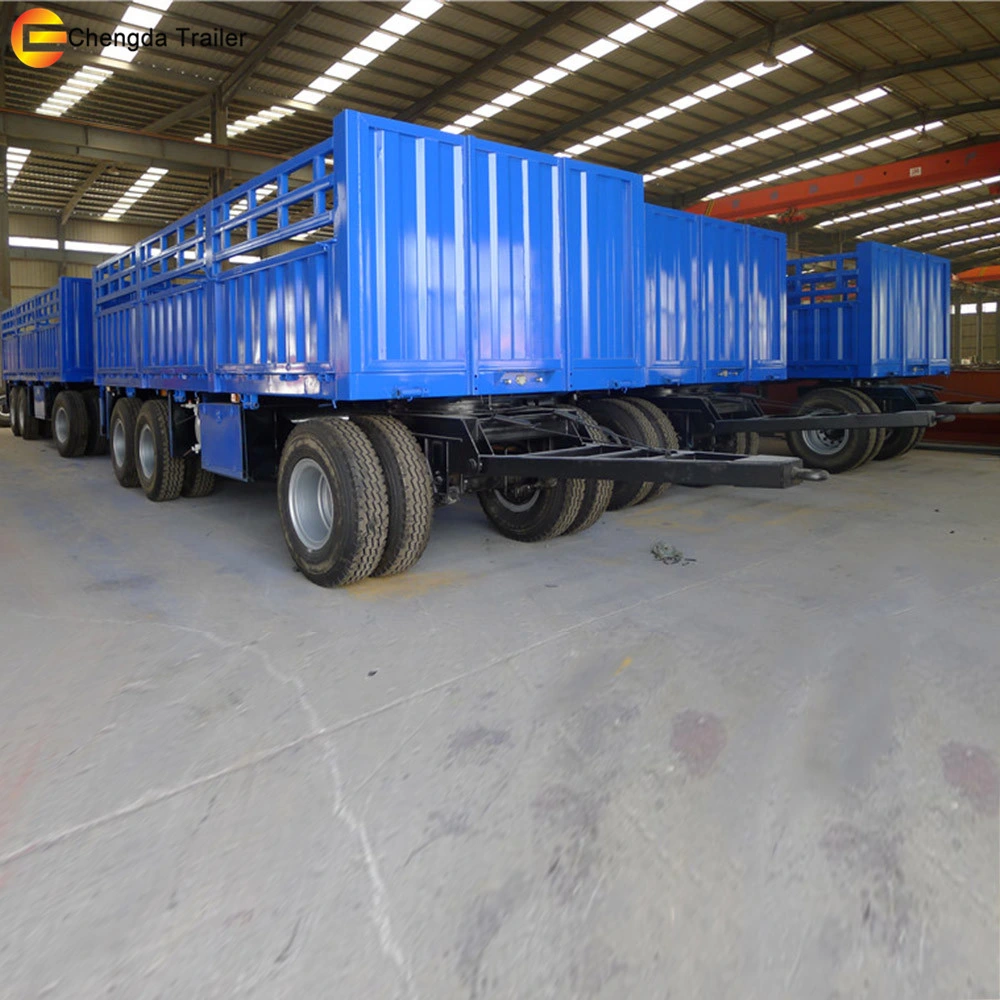 3 Axle 40tons Heavy Duty Truck Full Trailer