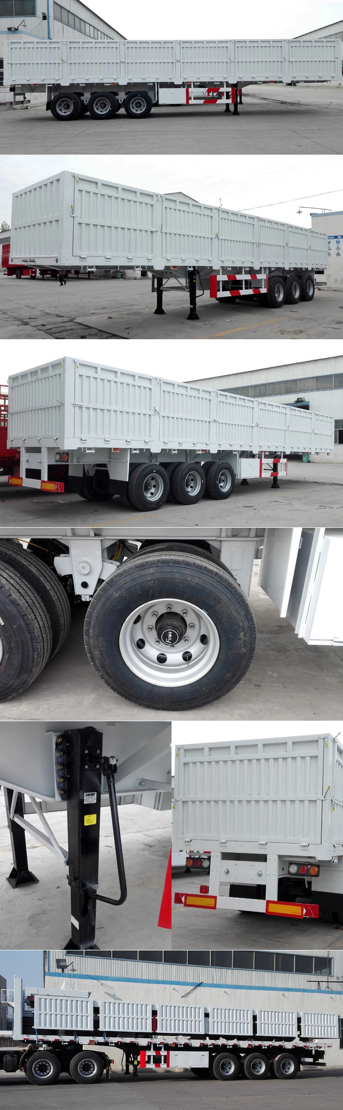 40 Ton 3 Axles Side Wall/Side Board/Side Drop High Bed Semi Trailer for Container and Cargo Transport