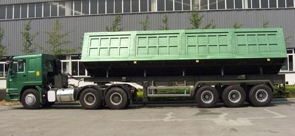 China 3 Axle Side Dump Semi Trailer Sidetipping Trailer for Sale