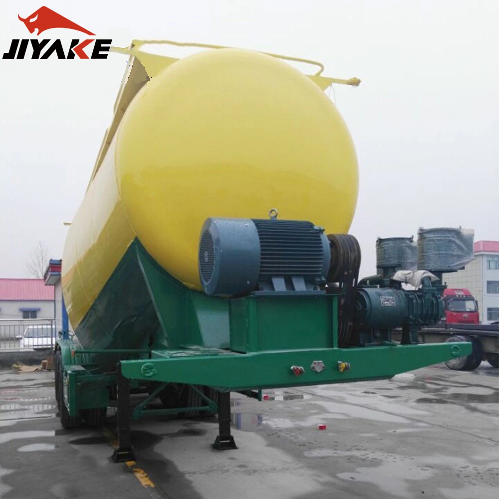Jiyake 32m3 38m3 40m3 45m3 40ton 2/3 Axles Powder Cement Carrier Bulk Cement Tank Semi Trailer Tanker for Sale