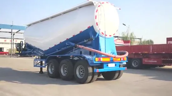 2 essieux 25 CBM remorque pneumatique de camion-citerne aspirateur de poudre de transport de ciment en vrac de 30 tonnes