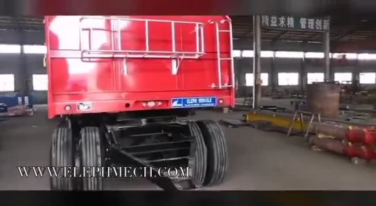 Barre d'attelage 1 + 2 essieux Wagon de transport de conteneurs Bois Limber Log Full Flatbed Châssis semi-remorque