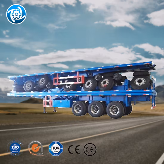 Semi-remorque porte-conteneurs squelettique efficace et fiable pour le transport de fret conteneurisé