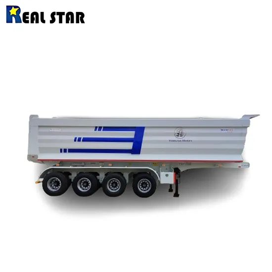 Remorque à benne basculante de cylindre hydraulique à trois essieux, remorque de camion à benne basculante arrière