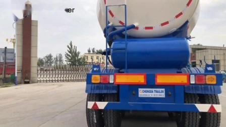 Chengda Brand New Tri-Axle 40cbm 45cbm Remorque de réservoir de ciment en vrac de poudre de silo sec