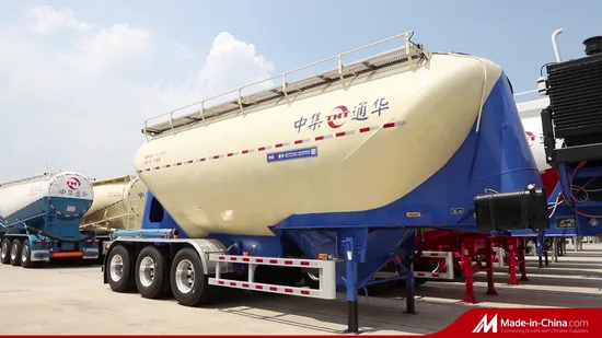 Cimc Tri-Axle Bulk Cement Carrier Remorque de ciment en vrac de poudre Ciment Tanker