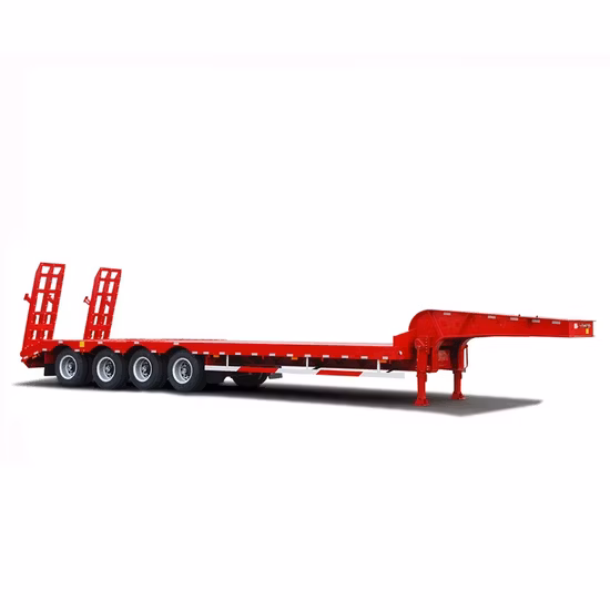 3 essieux 60 tonnes 80ton Lowboy Loader Lowbed Low Bed 3 essieux semi-remorque à vendre