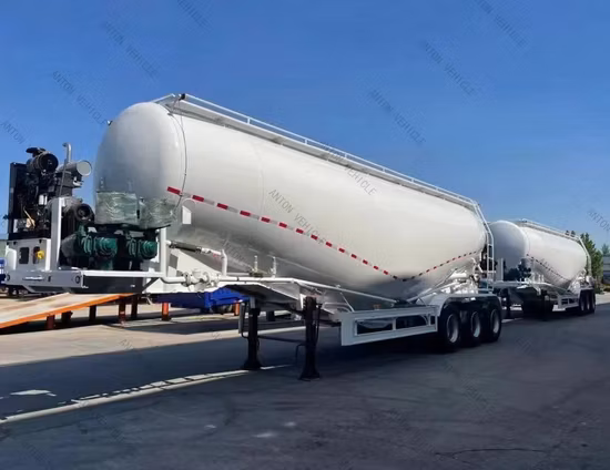 La Chine 40 CBM Ciment Ciment en vrac semi-remorque de camion de silo de réservoir de poudre en vrac sec Tailer semi-remorque