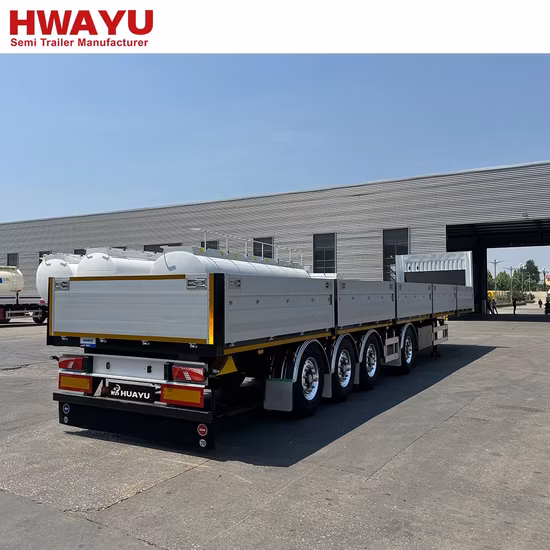 Remorque de tracteur de mur latéral de barrière de remorquage de barre d'attelage de transport de cargaison à vendre